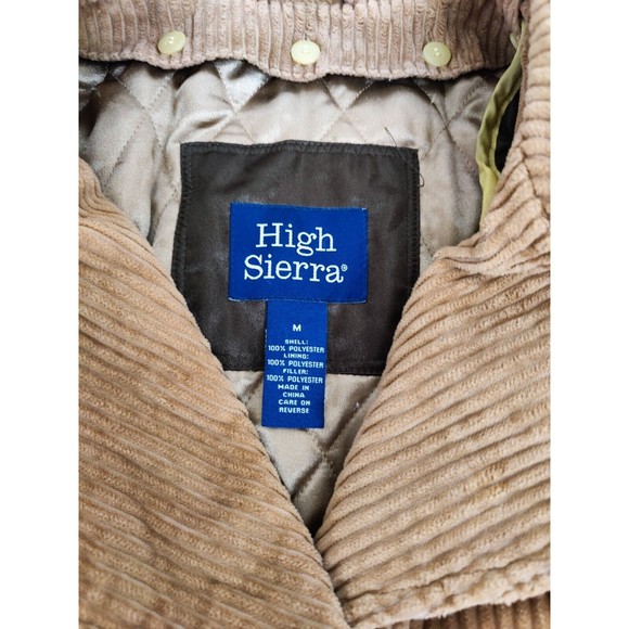 Vintage High Sierra Men's Corduroy Mid Length Jacket Coat Detachable Lining SZ M - Picture 8 of 10